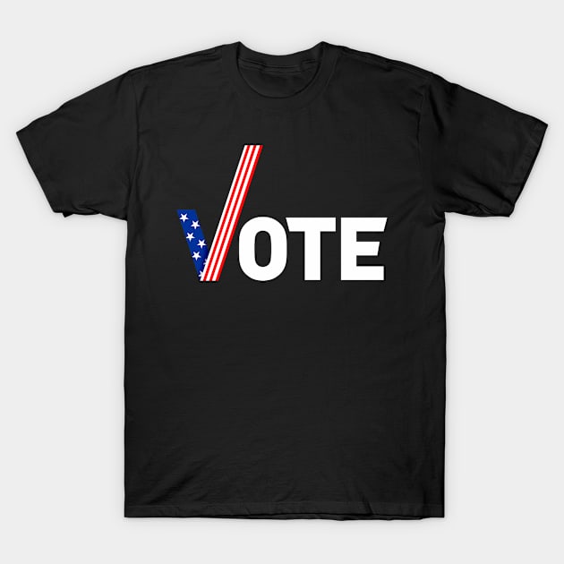 Vote US Flag T-Shirt by Jennifer